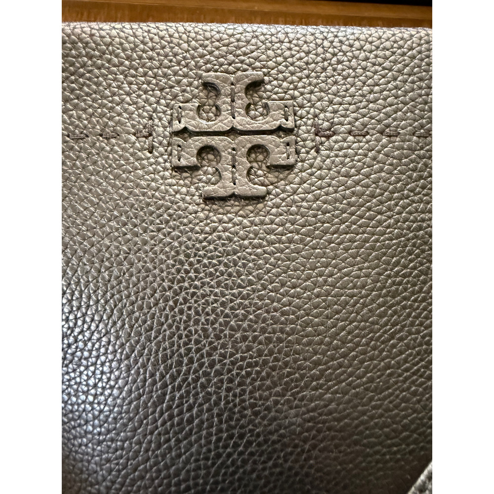 Tory Burch Crossbody Bag Womens Small Black Pebbled Leather Tassel Logo Shoulder - Picture 7 of 11